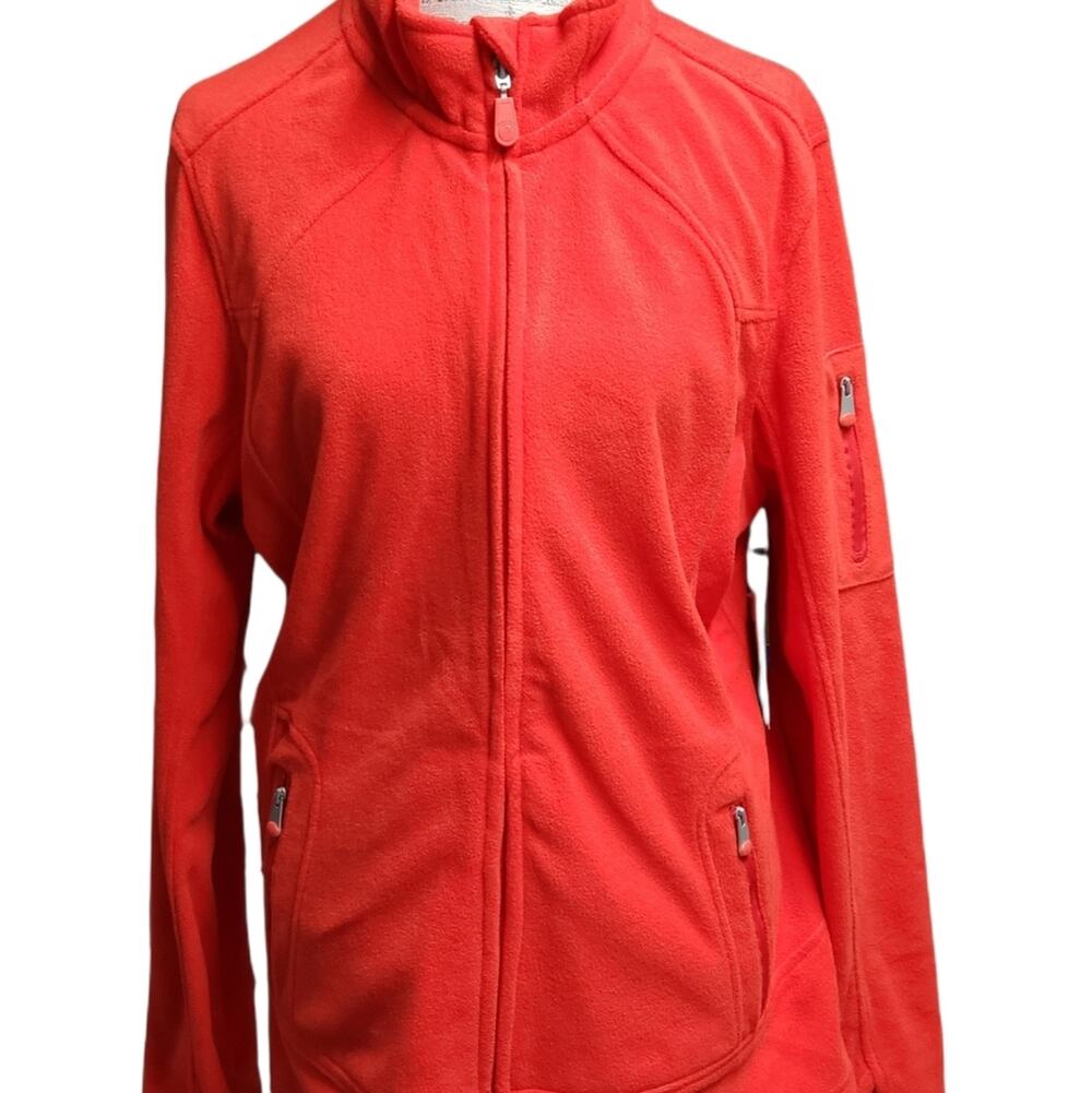 Reel Legends Performance Clothing Red Fleece Jacket Sweater Shirt Women's